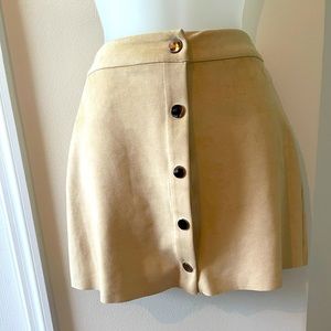 NWOT JONDIE TAN FAUX SUEDE MINI SKIRT | Small
